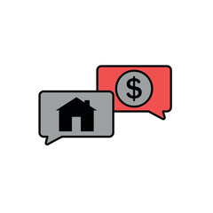 Fototapeta premium Icon a negotiation, isolated against a clean background.