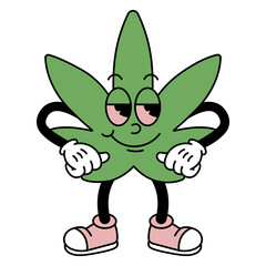 Weed retro cartoon
