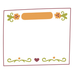 Floral themed cardstock