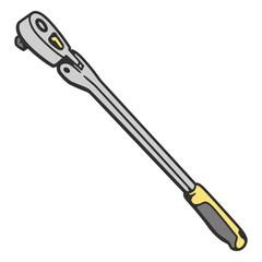 Long-reach ratchet handle icon