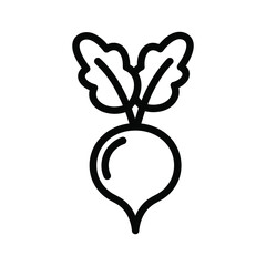 Fresh beetroot isolated on white ingredient healthy nutrition diet food vector illustration