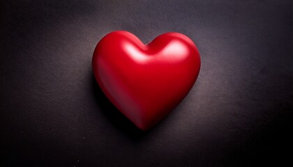 Obraz premium red heart on a dark background