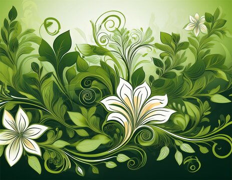 greenery with floral accents