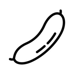 Simple vector illustration of cucumber isolated on white background for healthy eating