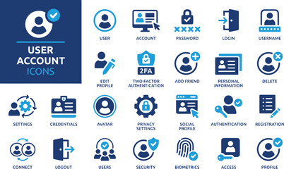 user, account, profile, login, password, username, authentication, security, settings, credentials, avatar, privacy, social profile, registration, connect, logout, users, biometrics, access, 2FA, add 