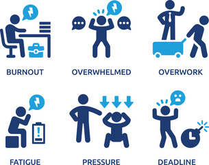 burnout, overwhelmed, overwork, fatigue, pressure, deadline, stress, work, office, employee, manager, briefcase, computer, clock, bomb, alert, warning, sad, unhappy, tired, exhausted, mental health, i