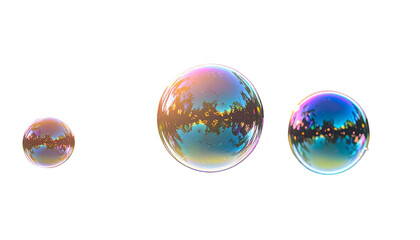 Floating Purple Soap Bubble Cluster Transparent Background PNG
