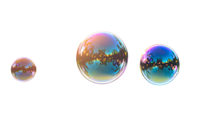  Floating Purple Soap Bubble Cluster Transparent Background PNG