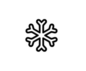 Fototapeta premium Pure elegance: monochrome snowflake design | Clean, isolated vector art for creative projects.