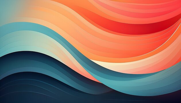 the abstract image features simple color palettes utilizing a limited hue range to achieve a minimalist design that emphasizes elegance and coherence through restrained