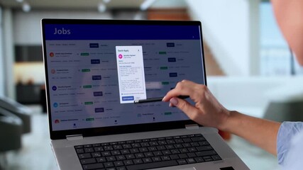 Job Applicant Searching For Employment