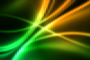 Stunning abstract background with dynamic green and gold light streaks for vibrant presentations and modern website designs, perfect for technology themes