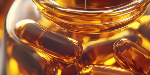 Close-up of honey jar with bees inside.