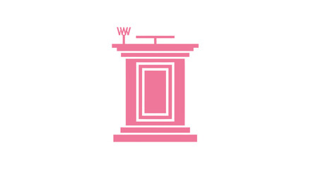 Pink podium icon