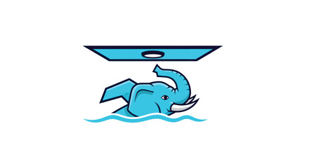 Aqua elephant icon