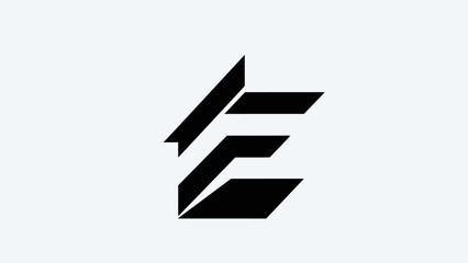 Clean Minimalist Geometric Elevate Logo Vector Design