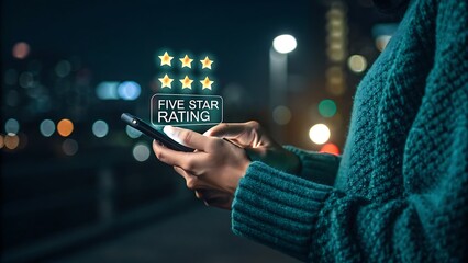 businessman pressing virtual button