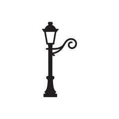 Obraz premium street lantern isolated on white. vector eps 10