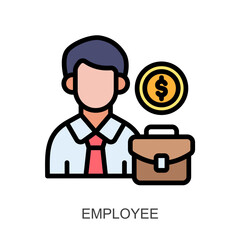 Employee lineal color icon