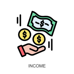 Income lineal color icon