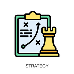 Strategy lineal color icon