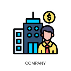 Company lineal color icon