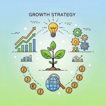 Business development elements illustrate a systematic approach for organizational expansion