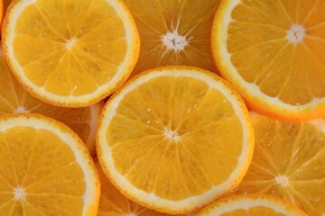 Vibrant Orange Slices Close-Up orange background