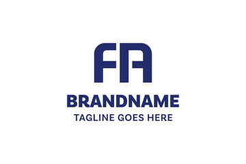 Letters FA AF Monogram Logo, suitable for any brand with FA or AF initials