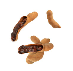 Falling Sweet Tamarind, Cutout, Full Depth Of Field.