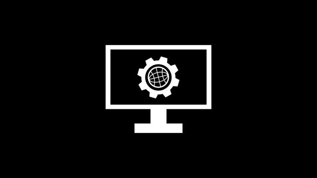 web management 2d icon isolated transparent background