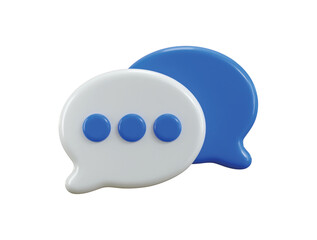Speech bubble icon 3d render concept of Speech bubble, chat message, talk or communication bubble text icon vector illustration