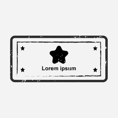 Vintage Square Grunge Stamp Logo Template