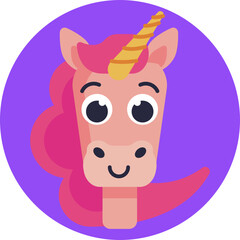 A mythical horse-like creature with a single horn on its forehead.