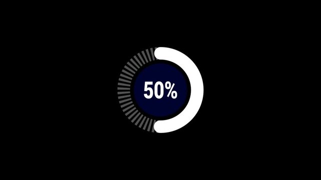 Elegant thin circle loading animation on black background, rotating line progress indicator, smooth seamless loop for UI and digital screens