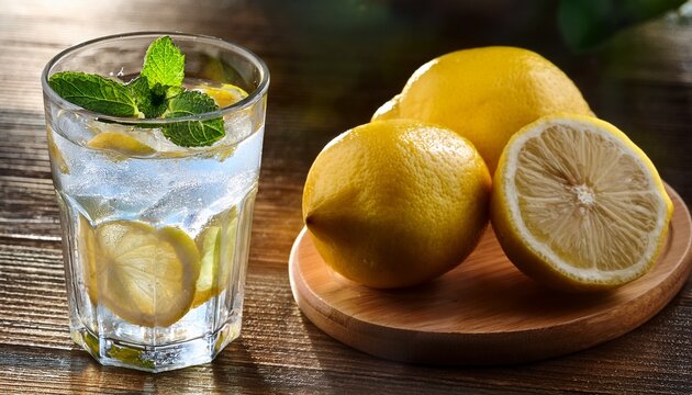glass of fresh cold lemonade