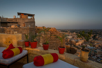 view of the ancient city of jaisalmer