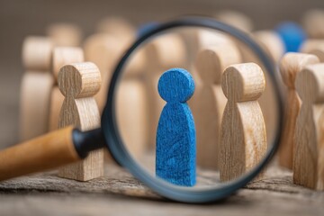 Job Search Concept with Magnifying Glass