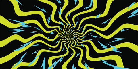 Abstract colorful line pattern, seamless zebra print illustration, and black and white wave curve background texture