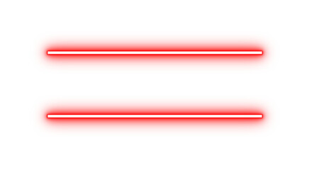 Two parallel neon red glowing horizontal lines