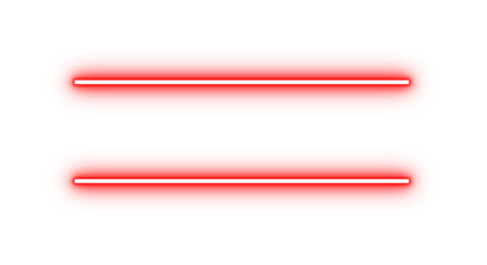 Two parallel neon red glowing horizontal lines