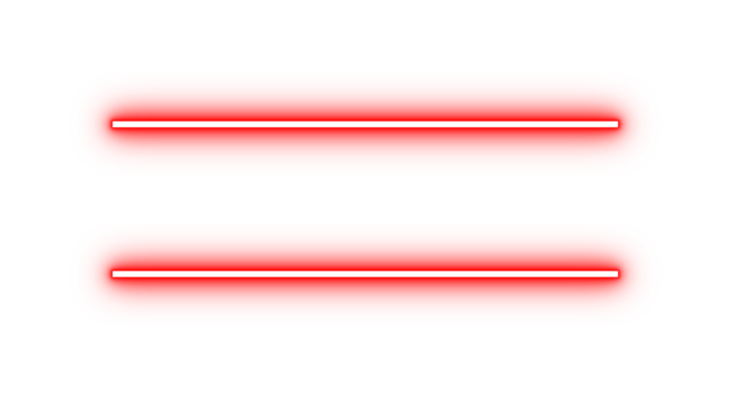 Two parallel neon red glowing horizontal lines