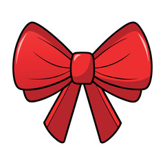 red bow with ribbon