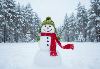snowman in the snow