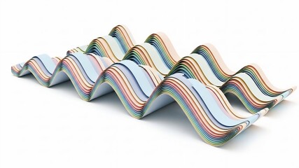 Fototapeta premium Colorful zigzag pattern egg carton isolated on white background