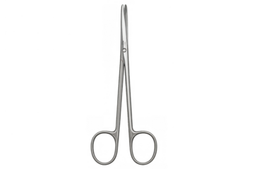 Surgical scissors made from stainless steel, a medical instrument for hospitals, doctors, and healthcare professionals, transparent background