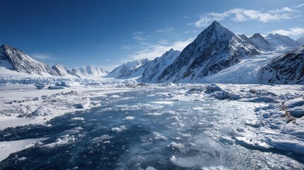 Frozen Landscape: Mountains, Ice, and Glaciers
