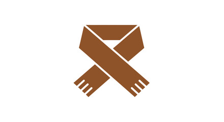 Simple brown scarf graphic