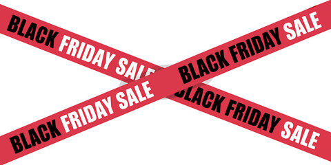 Dynamic Black Friday Sale Promotion with Bold Red Ribbons for Eye Catching Marketing and Festive Shopping Season