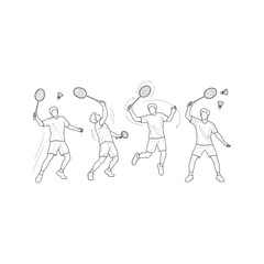 Fototapeta premium Happy family vector silhouettes illustration of people running, dancing, and playing sports